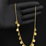 Luxury Gold-Plated Multi Coin Charm Necklace for Women | Layered Disc Pendant Chain