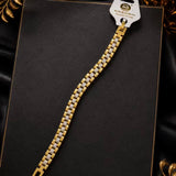 Luxury Gold & Silver Two-Tone Stainless Steel Bracelet for Men & Women