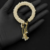 Luxury Pearl Bracelet for Women | Elegant Gold-Tone Adjustable Pearl Bracelet