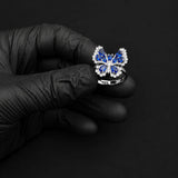 Luxury Sapphire Butterfly Ring