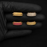 Luxury Triple Row CZ Ring