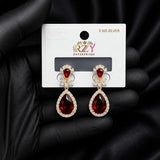 Crystal Teardrop Halo Earrings
