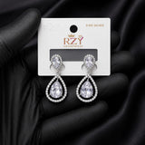 Crystal Teardrop Halo Earrings