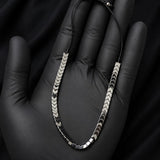 Men's Black & Silver Chevron Bracelet