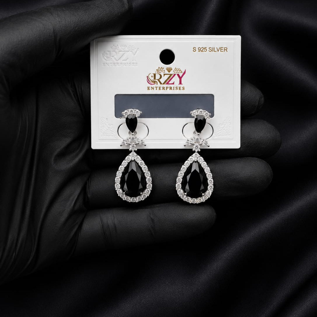 Crystal Teardrop Halo Earrings