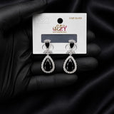 Crystal Teardrop Halo Earrings